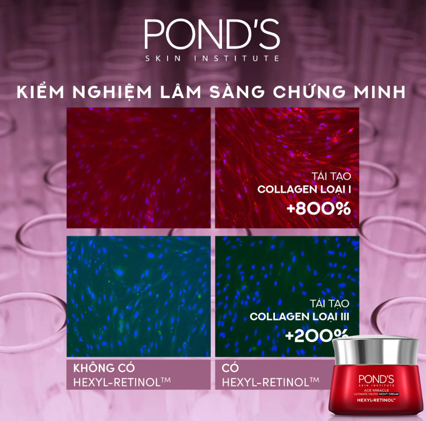 Bộ Đôi Kem Dưỡng Chống Lão Hóa Da Ngày Và Đêm Pond's Age Miracle giúp mờ đốm nâu, nếp nhăn với 50X Hexyl-Retinol 45g x 2