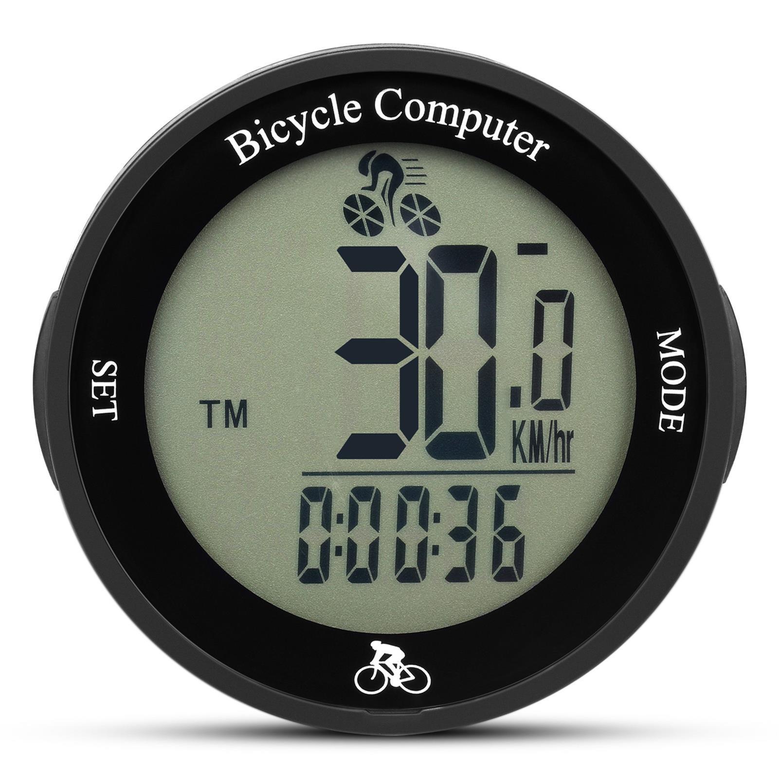 Đồng hồ tốc độ đi xe đạp không dây, không thấm nước, Màn hình LCD đa chức năng MTB