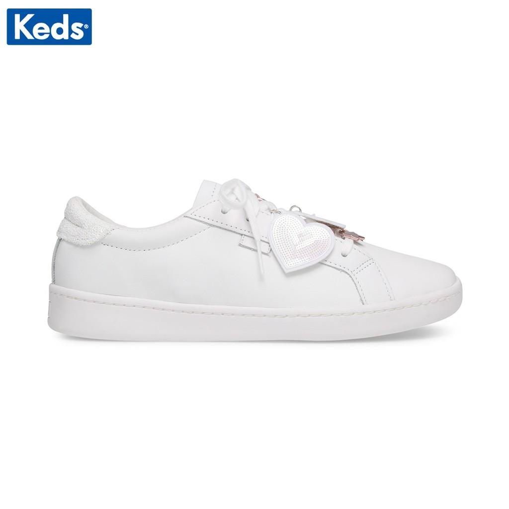 Giày Keds Nữ - Ace Leather Charm White - KD060707