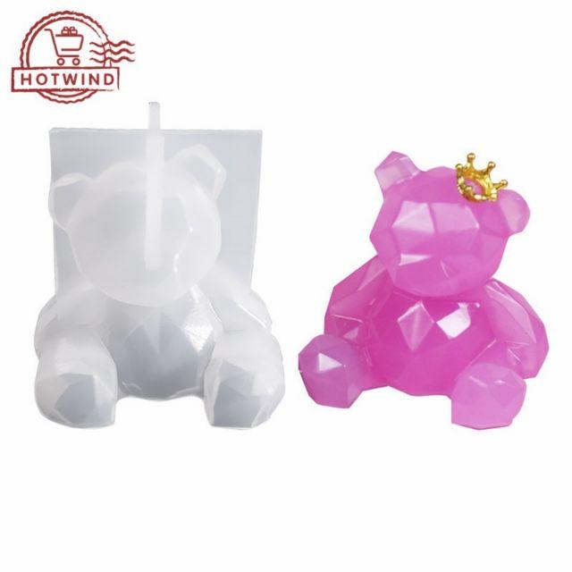 Khuôn Silicone Đúc Resin Chú Gấu Đa Giác - Trường Thịnh Sài Gòn