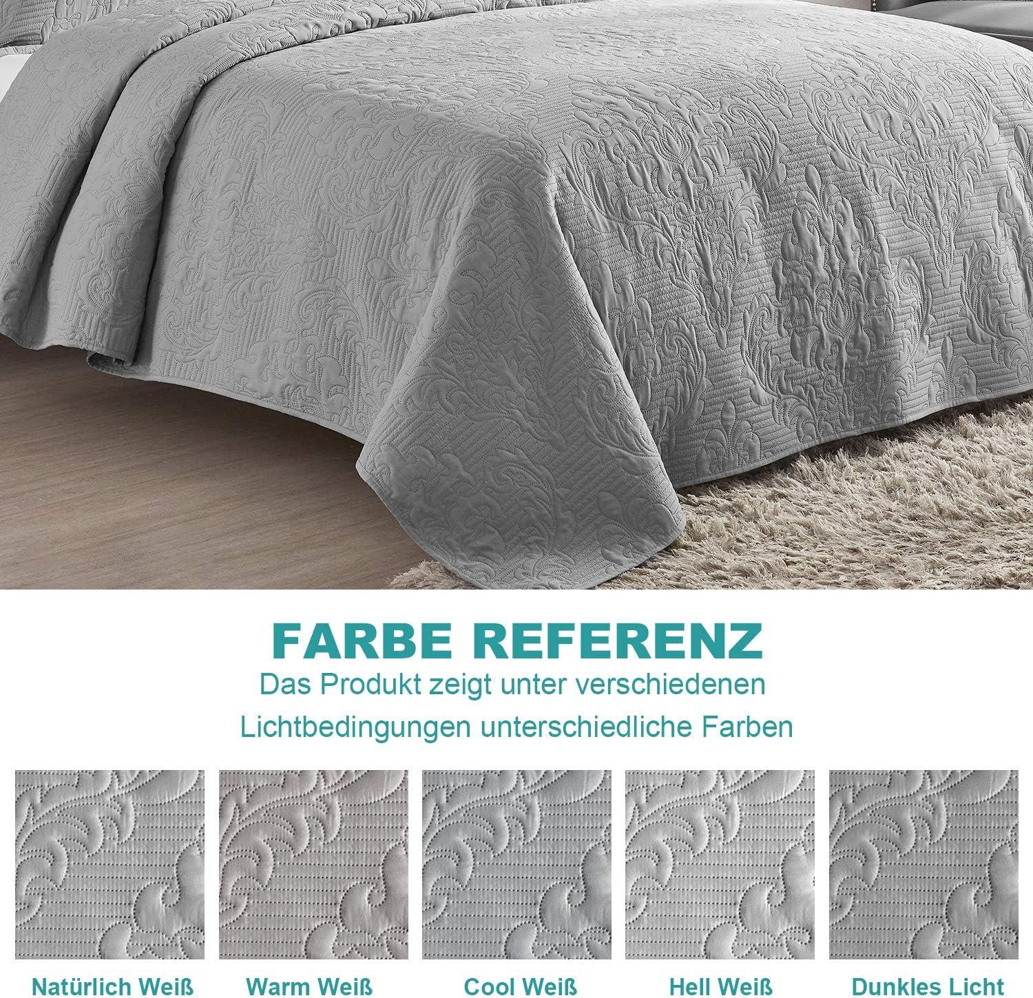 Ga trải giường 220x240cm - Drap đôi chần bông hiện đại, có thể đảo chiều trang trí Nhẹ, không gây dị ứng, Drap trải giường bằng sợi nhỏ mềm mại với họa tiết hoa hiện đại, Màu xám