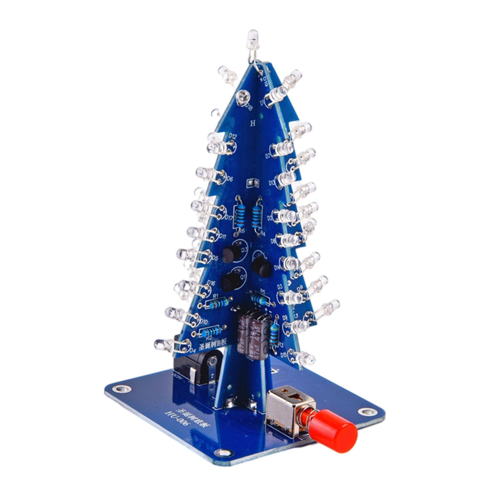 3D Christmas Tree DIY Kits RGB LED Assemble Flash for Teens