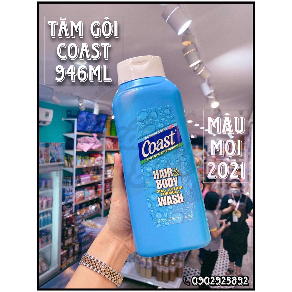 Sữa Tắm Gội Coast Classic Scent Dành Cho Nam 946ml- USA