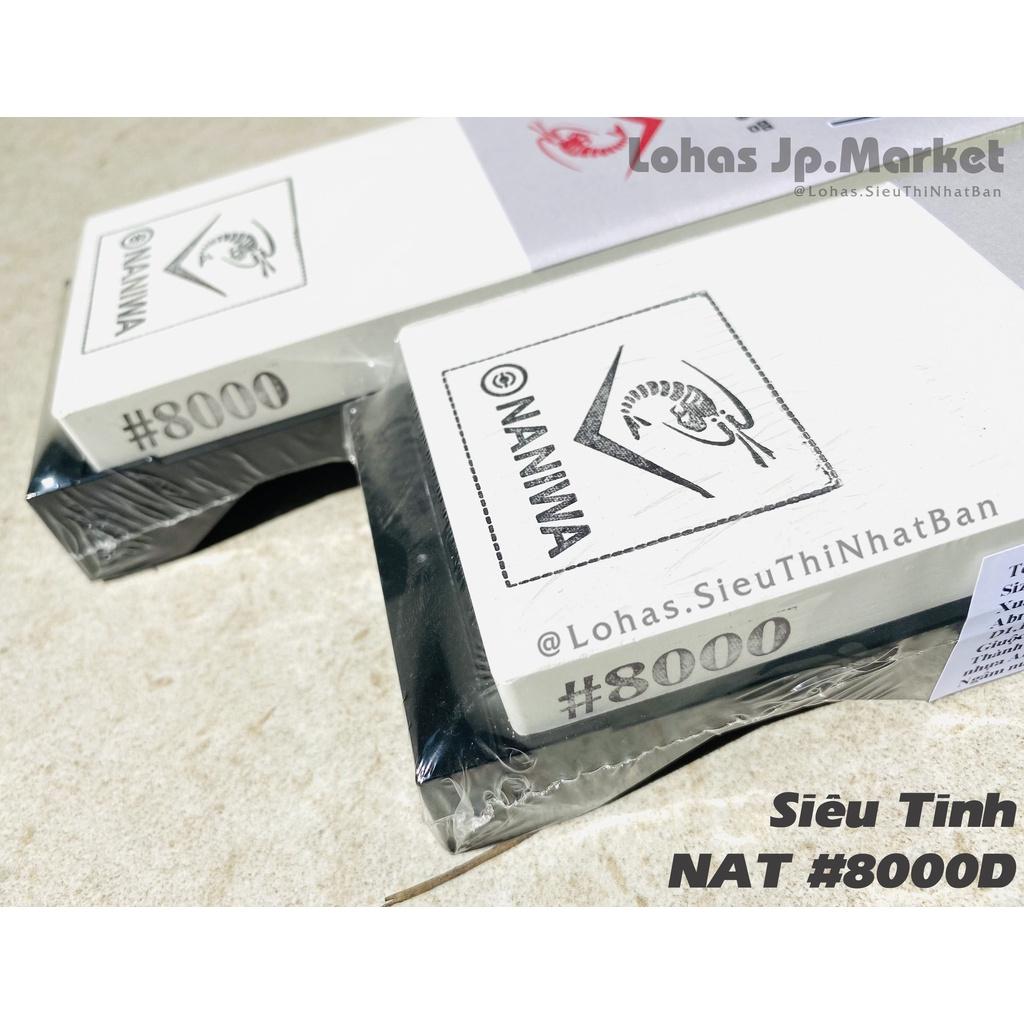 Đá Mài Nhật Bản Naniwa kèm Đế ABS &quot;Mặt Siêu Tinh - Mài Siêu Bén&quot; NAT: #8000D | 185x65x15mm | Độ Sắc Bén Siêu Cao