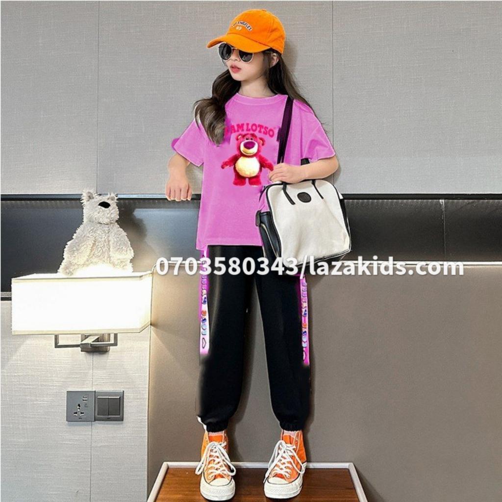 Sét đồ bé gái size đại 20kg-48kg mặc xinh KIDS GENZ -Quần áo trẻ em cao cấp bé gái bao gồm quần jogger và áo thun
