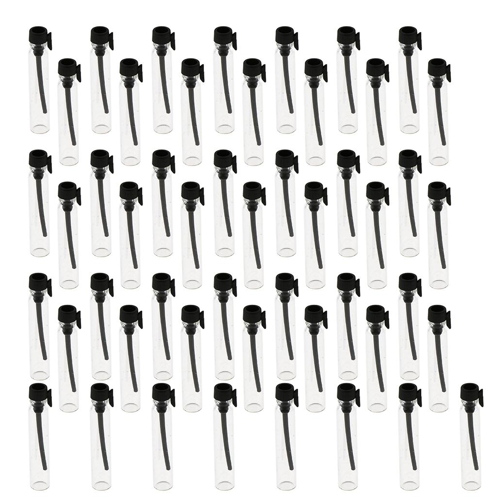 50x Mini Glass Nước Hoa Mẫu Lọ Rỗng Tinh Dầu Thơm Chai 2ml