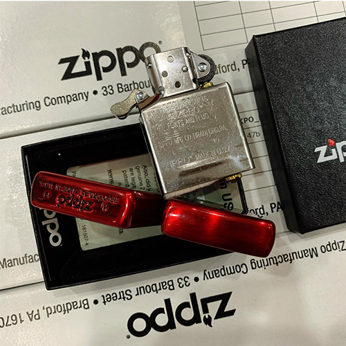 Bật lửa Zippo 88Th Anniversary Asia Red Color Clear Coating – Bản Đỏ Bóng Kỷ Niệm 88 Năm Ra Đời Bật Lửa – ZA-2-147B