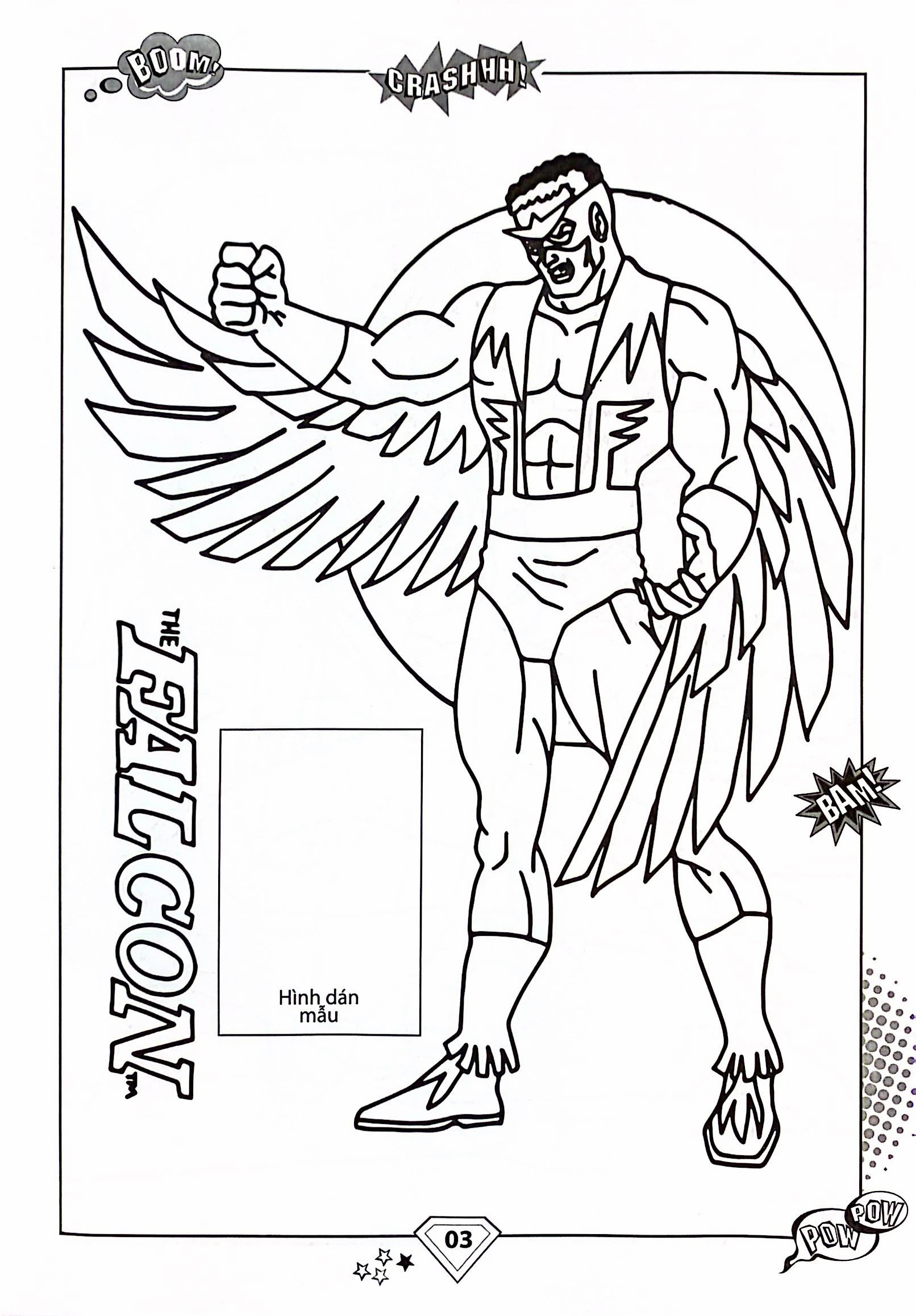Dán hình và tô màu SUPERHERO CAPTAIN AMERICAN  (Bìa Mềm)