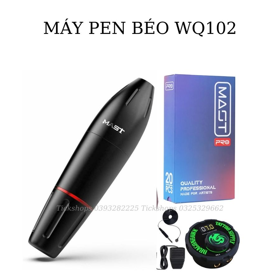 Máy phun xăm Pen Mast WQ102 (máy Pen Béo) chuyên phun môi siêu nhanh siêu nét