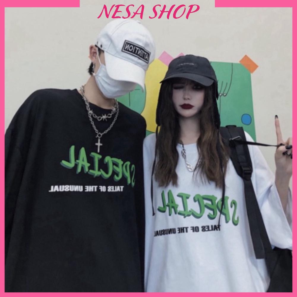 Áo thun nam nữ form rộng tay lỡ SPECIAL cá tính freesize 40-70kg, áo phông unisex NeSa shop