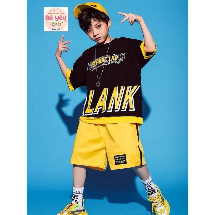 BỘ BÉ TRAI hiphop cộc tay thun cotton cho bé 25-52kg- quần áo trẻ em