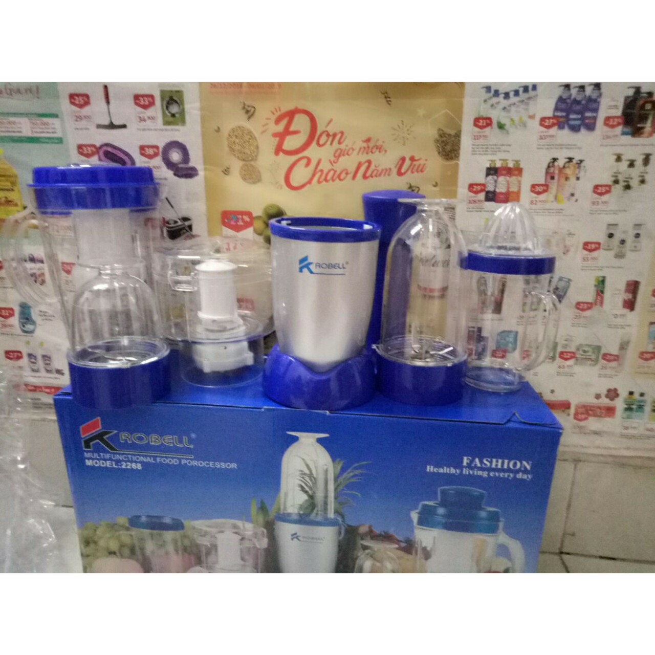 Máy xay sinh tố đa năng KROBELL 12 TRONG 1 ảnh thật-LINH KIỆN Store