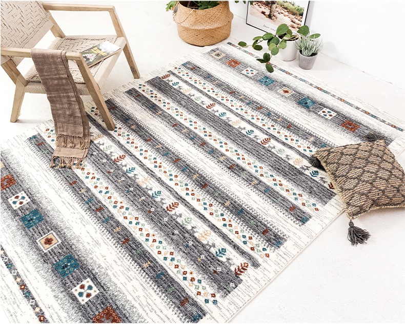 Thảm Lông Sợi Ngắn Boheamia Họa Tiết Chấm Bi Carpet Thảm Cao Cấp