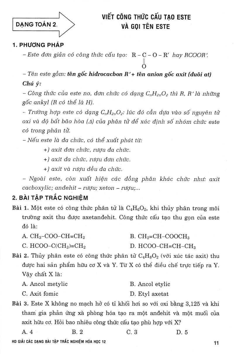 Sách Hướng Dẫn Giải Các Dạng Bài Tập Trắc Nghiệm Hoá Học 12