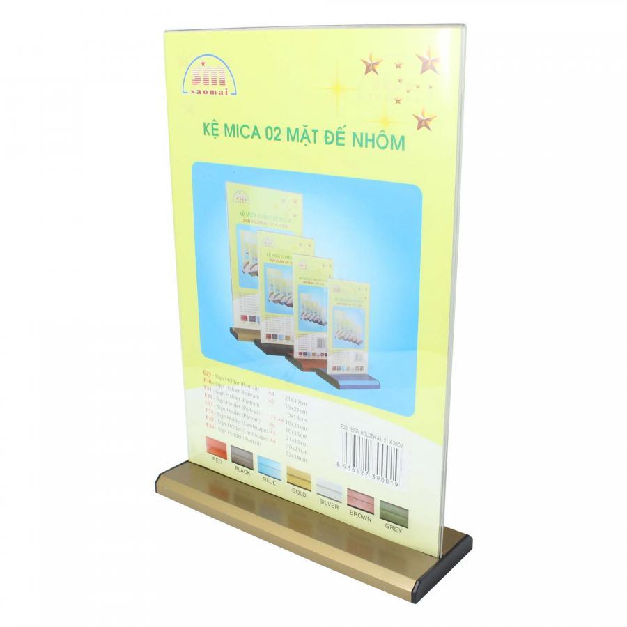 Kệ Tờ Rơi Mica Đế Nhôm E31
