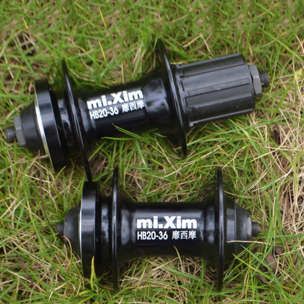 Bike Disc Brake Hubs Front Rear Bearings Hub Set w/ Lever 32H Cassette Hubs