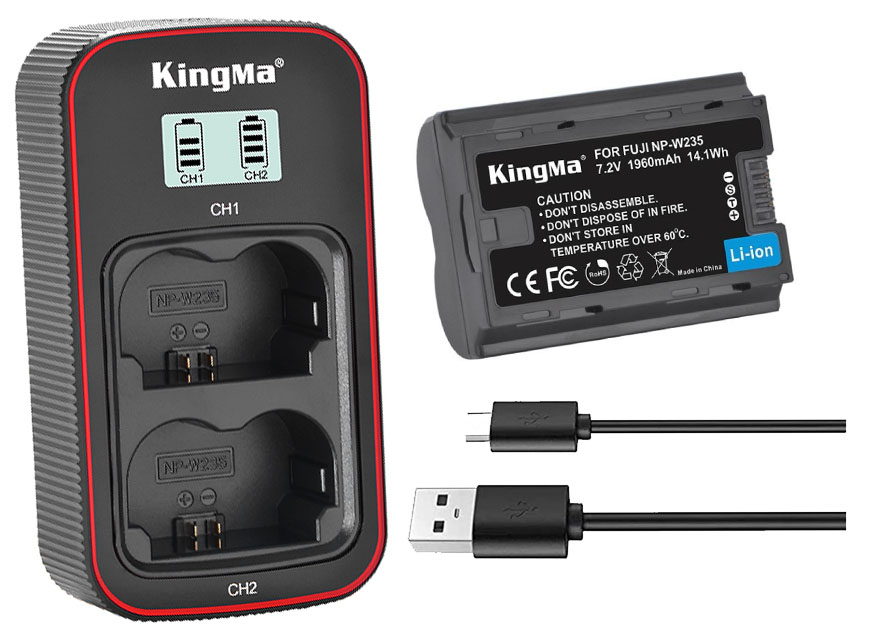 Pin sạc Kingma Ver 3 cho Fujifilm NP-W235 , Hàng chính hãng