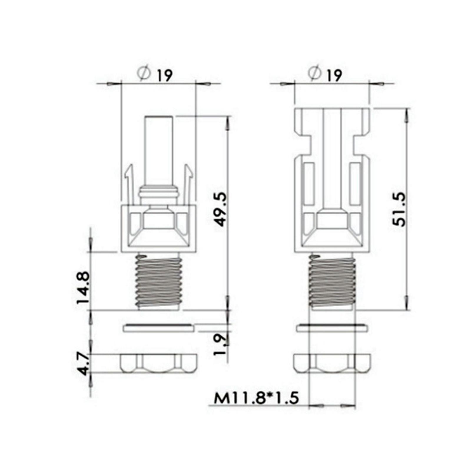 2Pcs Solar Panel Cable Connectors Solar Panel Connectors 2.5/4/6mm Professional Panel Plug Durable 1000V Waterproof IP67 Solar Connectors