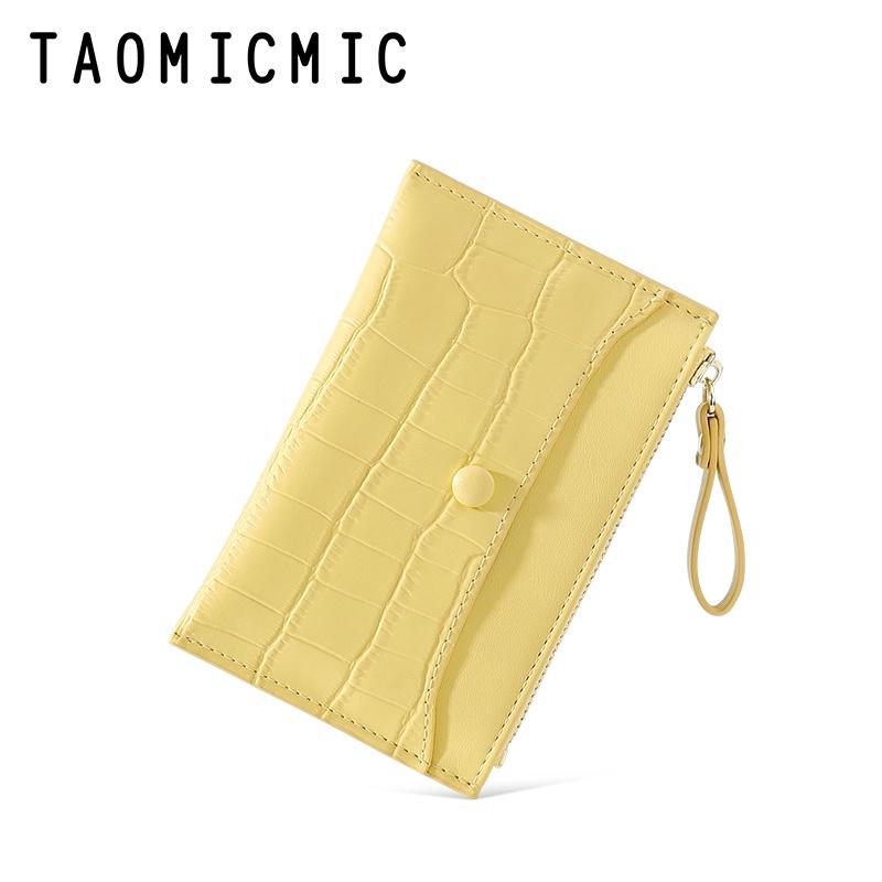 Ví nữ mini cầm tay chính hãng TAOMICMIC đựng tiền đựng thẻ da mềm vân da rắn cực đẹp giá rẻ TM18 - MICOCAH