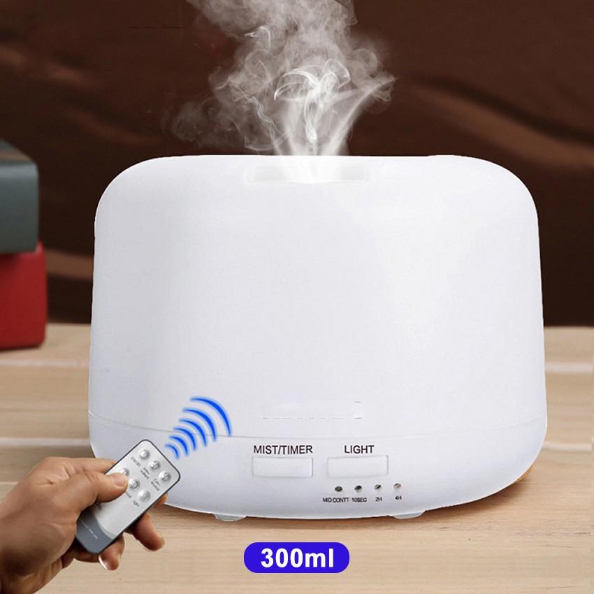 Máy xông tinh dầu hình trụ loại lớn 500ml và 300ml nhựa ABS có đèn led 7 màu Aroma Diffuser - Venado