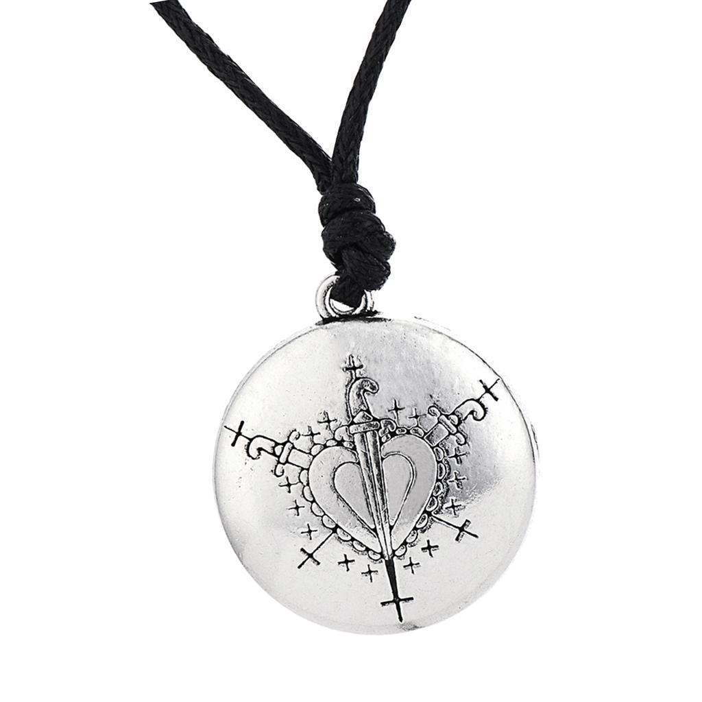 Round Pendant Necklace Simple Design With Unisex Charm -  1