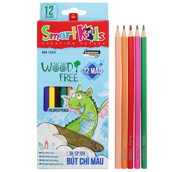 Bút chì màu 12 màu Smartkids SK-CP104