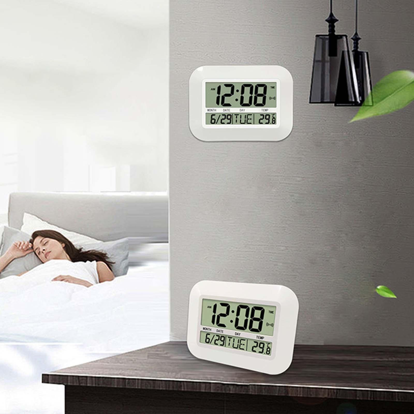 Electronic Wall Clock Alarm Alarm Clock Silent for School Living Room Desk