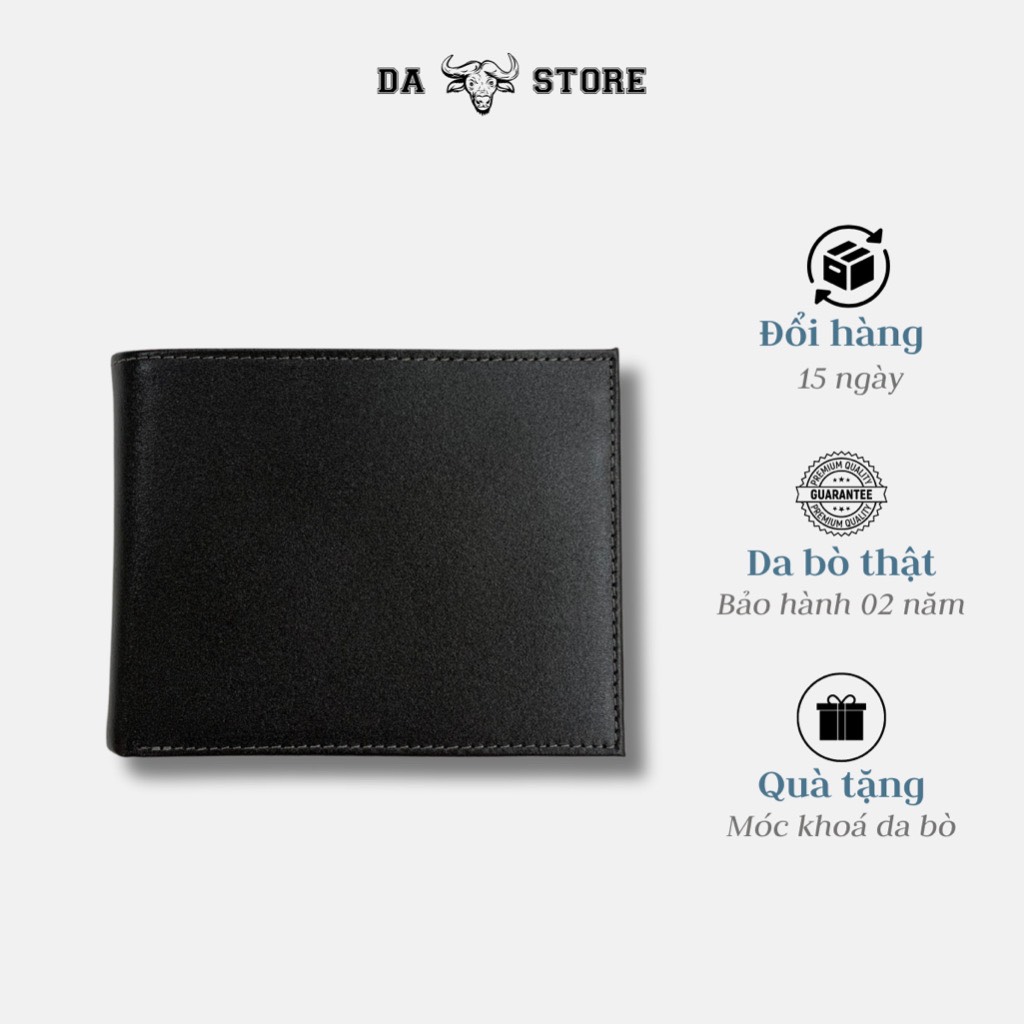 Ví Nam Da Bò Thật Cao Cấp Dáng Ngang Dập Vân Kim, Bóp Nam Da Bò Thật Thanh Lịch Công Sở SDA3