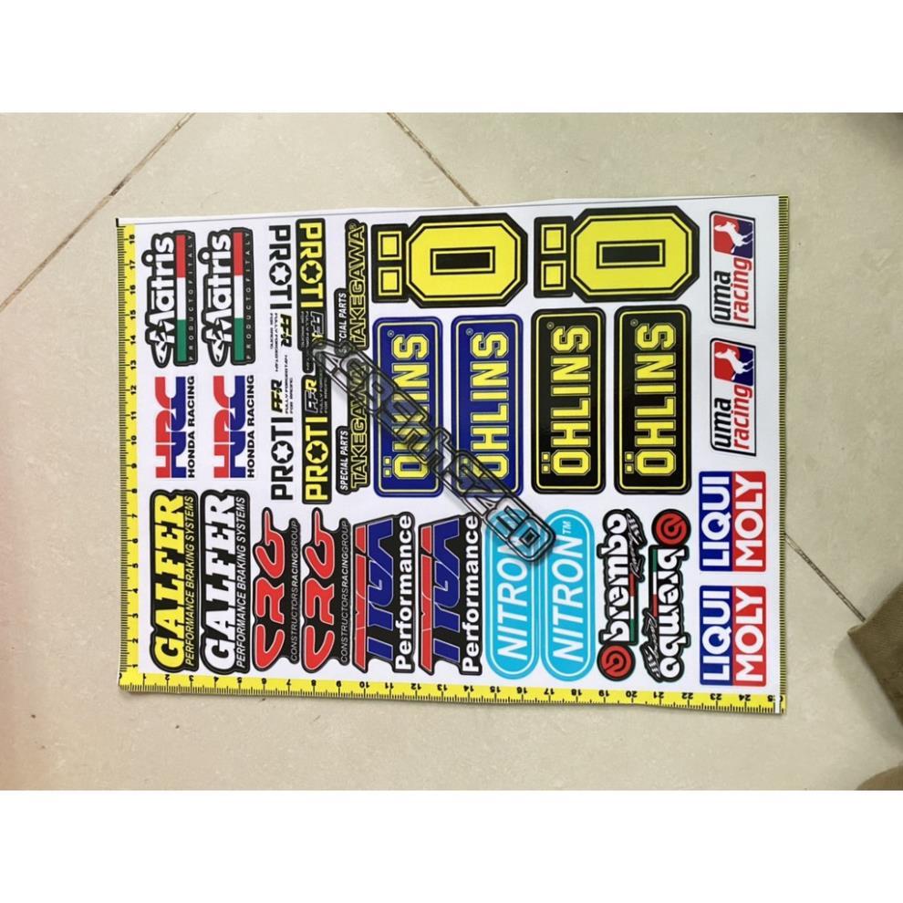 Set logo nhãn hiệu đồ chơi xe máy bảo hành màu sắc vĩnh viễn