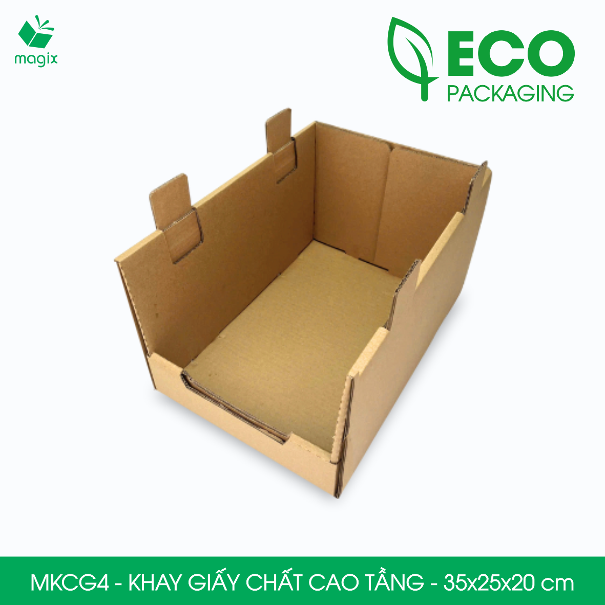 MKCG4 - 35x25x20cm - Bộ 5 khay chất cao tầng bằng giấy carton 5 lớp siêu cứng, kệ đựng đồ văn phòng