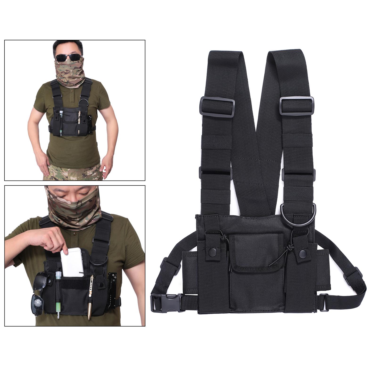 Men Chest Rig Vest Outdoor Harness Bag  Shoulder Bag Phone Holder