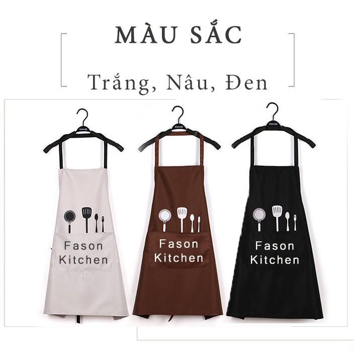 Tạp dề pha chế Fason bằng vải cao cấp không thấm nước, tạp dề nấu ăn chất lượng cao FAMAHA