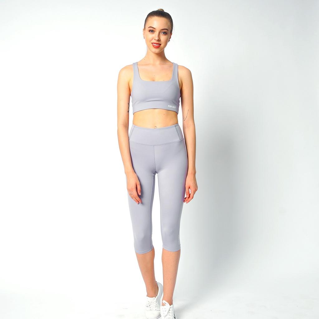 Quần tập gym yoga legging nữ dáng lửng 3/4 WLF318 Eco-friend, nâng mông tôn dáng, vải thấm hút khô thoáng