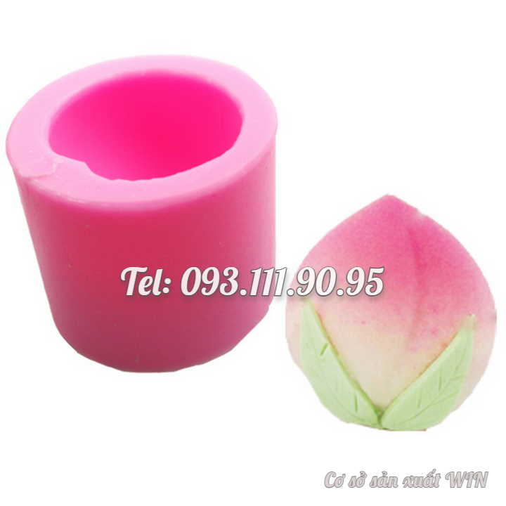 Khuôn silicon làm bánh, rau câu, bánh bao, bánh trôi nước Trái đào tiên - Mã số 1187