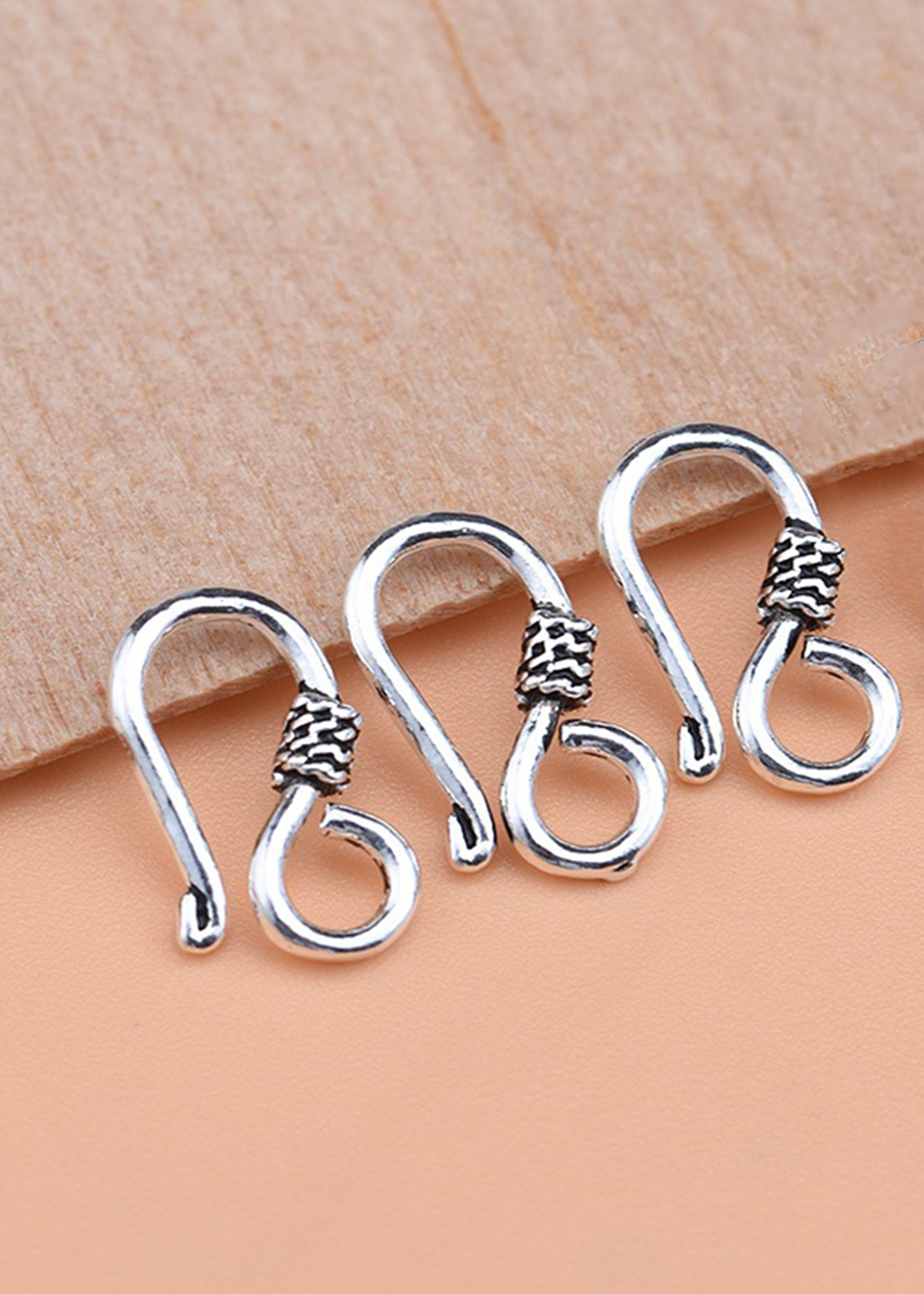 Combo 3 cái charm bạc móc khóa  chữ S kết vòng tay, dây chuỗi #2 - Ngọc Quý Gemstones