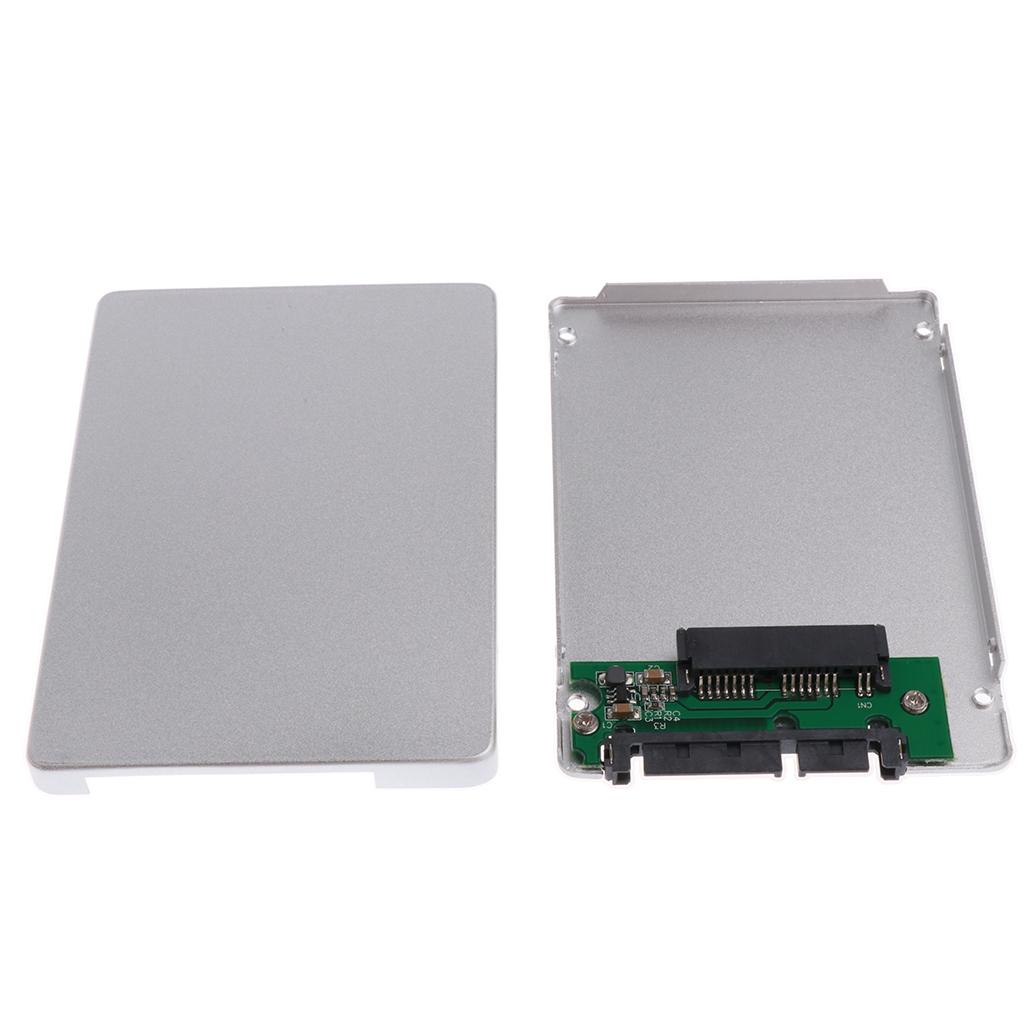 2Pcs 1.8" Micro MSATA SSD to 2.5" SATA Converter Adapter Card Case Cover