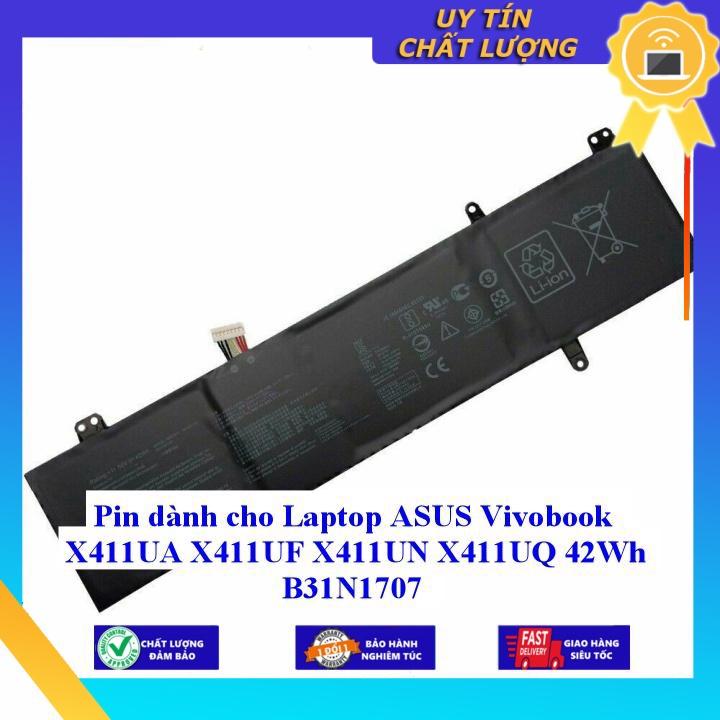 Pin dùng cho Laptop ASUS Vivobook X411UA X411UF X411UN X411UQ 42Wh B31N1707 - Hàng Nhập Khẩu New Seal