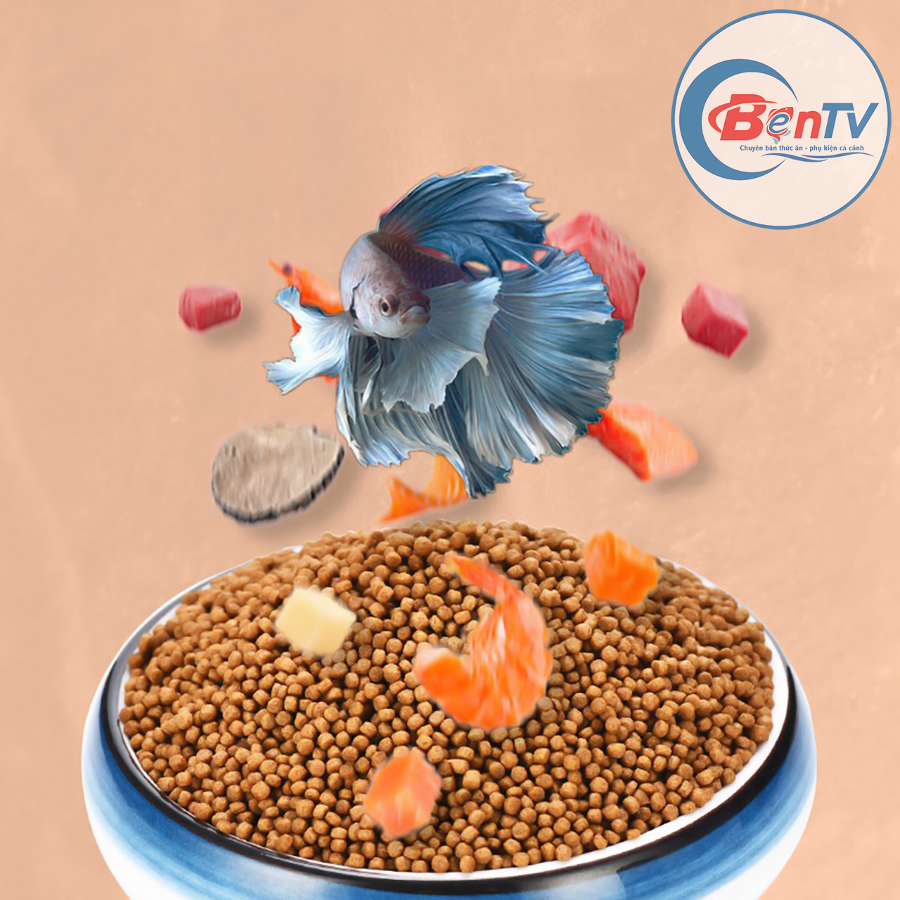 Thức Ăn Cá Betta - Hỗ Trợ Lên Màu Vây Đẹp