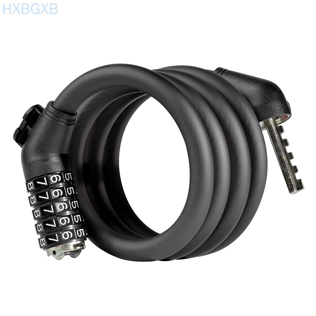 1.2/1.8m Anti Theft Bike Lock Steel 5 Digital Code Password Key Type Combination Bicycle Cable Lock