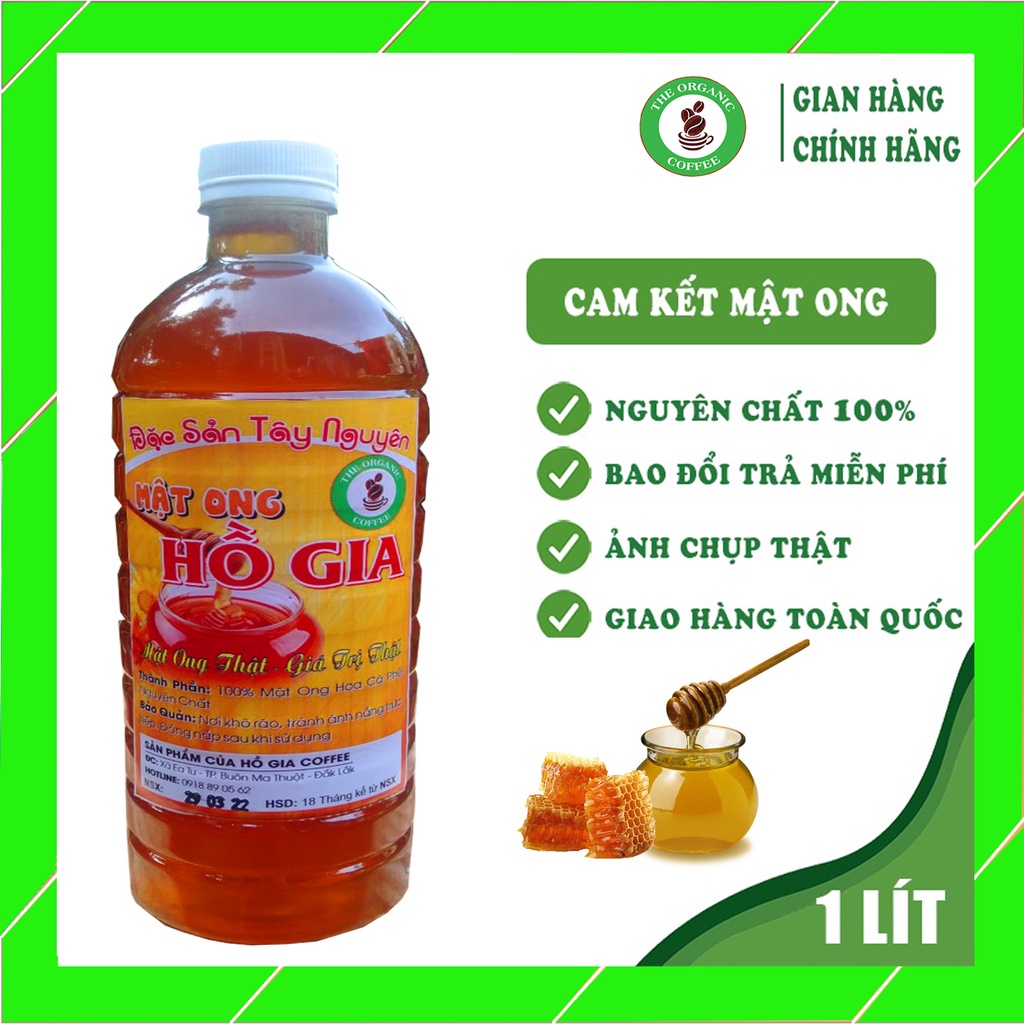 1 Lít Mật ong tự nhiên nguyên chất hoa cà phê chuẩn Đăk Lăk