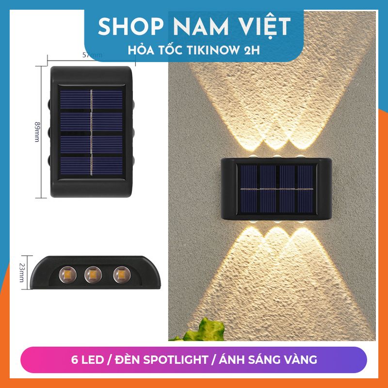 Đèn Led Hắt Tường Năng Lượng Mặt Trời, Chịu Mọi Thời Tiết - Chính Hãng NAVIVU