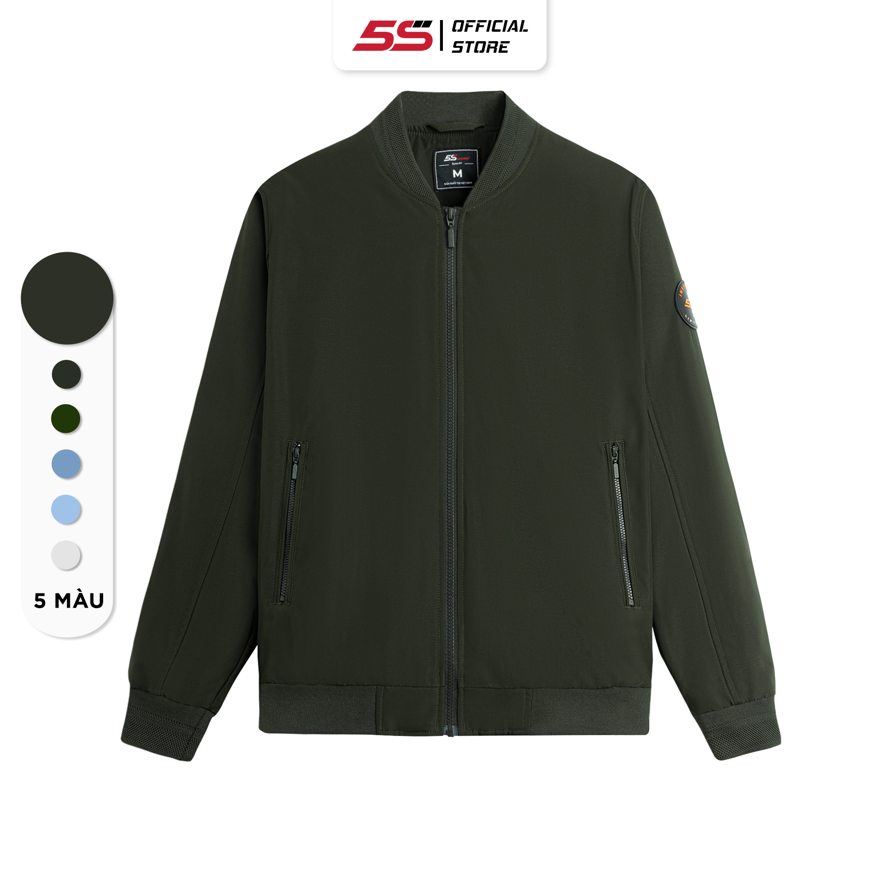 Áo Khoác Bomber Nam 5S LÓT NỈ, Chất Liệu Cao Cấp, Chống Bụi, Trượt Nước, Cực Ấm, Thiết Kế Trẻ Trung