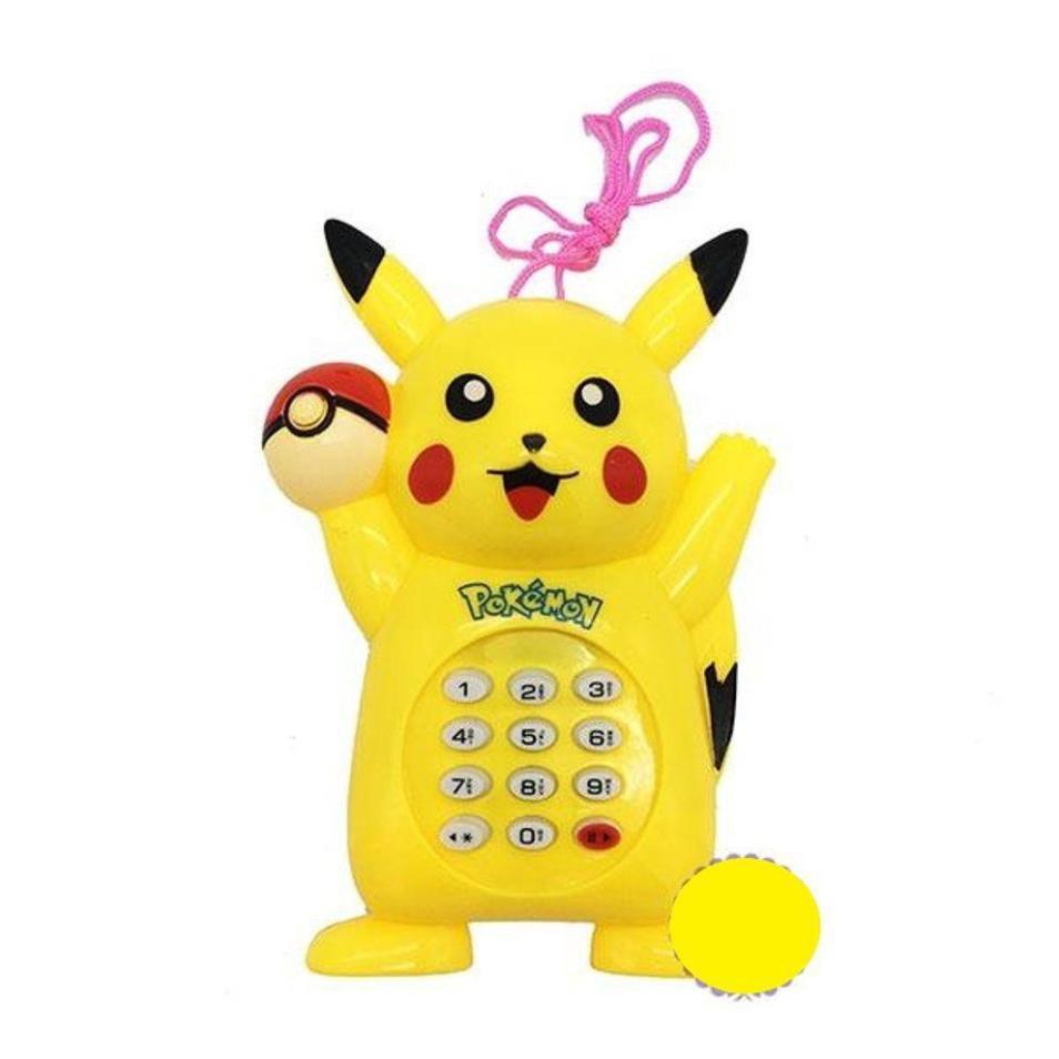 Đồ chơi điện thoại bàn cầm tay Pikachu dùng pin có nhạc xinh xắn, ngộ nghĩnh cho bé