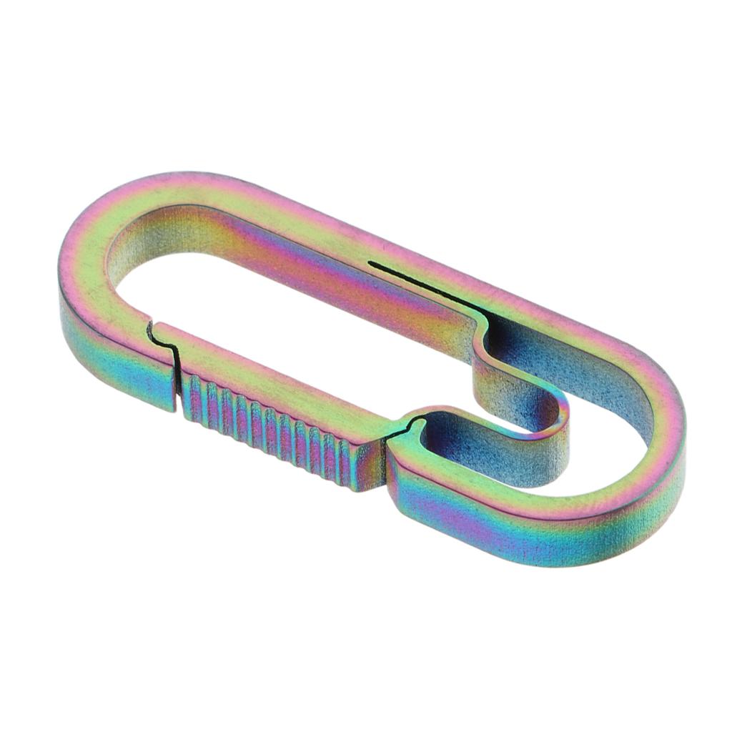 Outdoor Titanium Alloy Buckle Carabiner Keychain Key Ring Hook 4cm Colorful