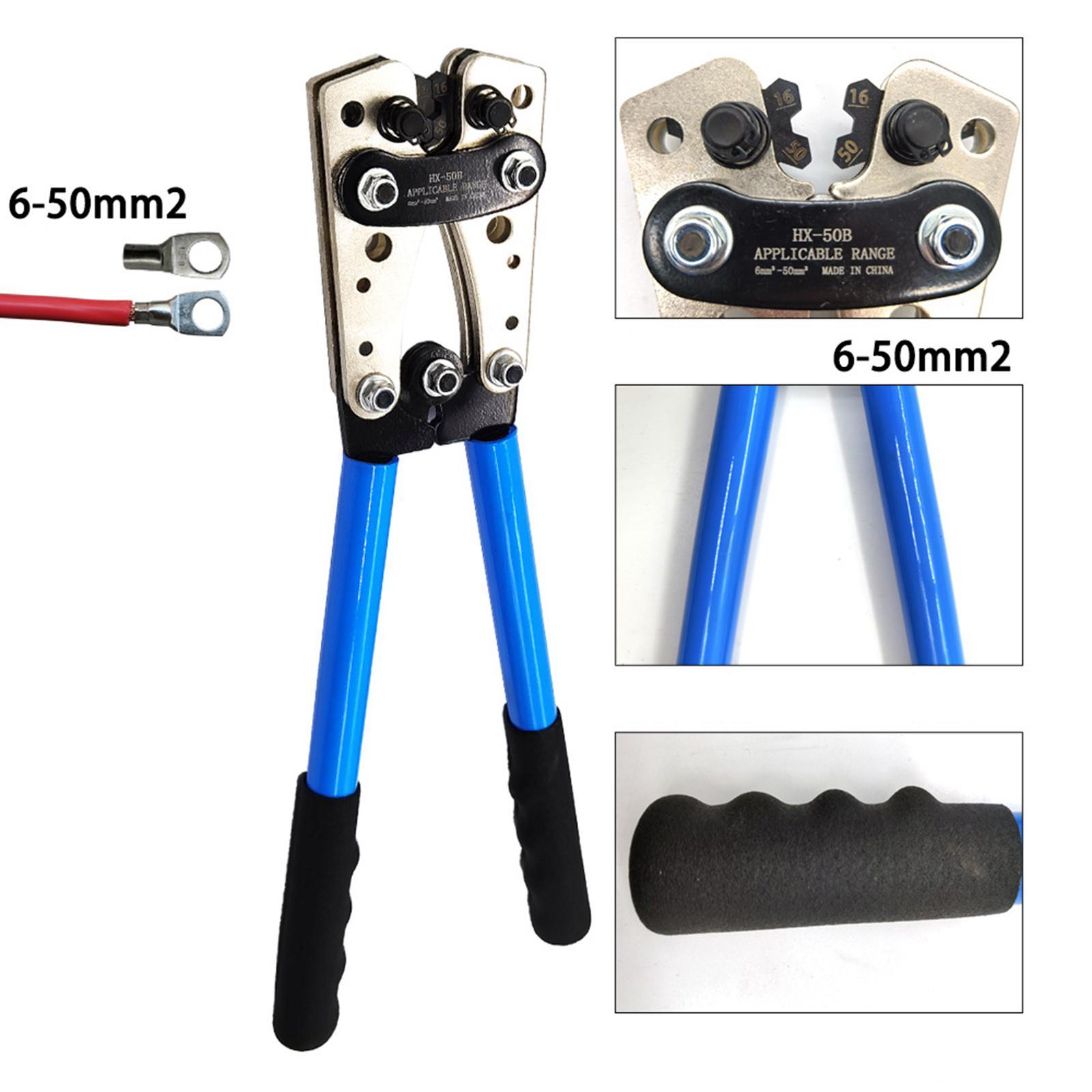 Portable Cable Crimping Plier Hand Tools Wire Rope Crimping Tool for 6~50mm2