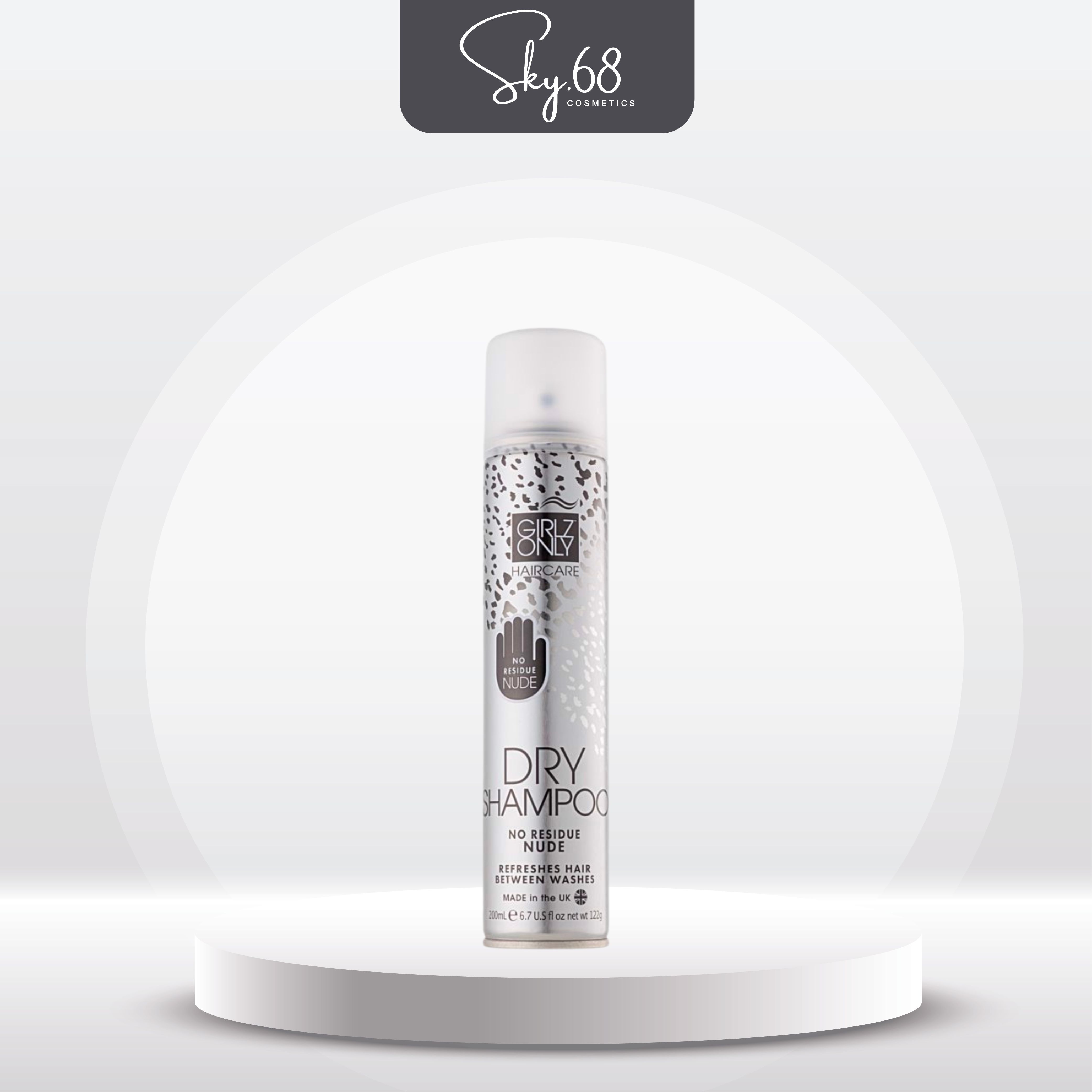 Dầu Gội Khô Giúp Tóc Sạch Dầu Và Bồng Bềnh Girlz Only Dry Shampoo 200ml - No Residue Nude