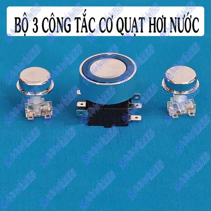 Bộ 3 công tắc cơ tặng kèm đề can giắc cốt cắm chân công tắc cho quạt hơi nước quạt điều hoà