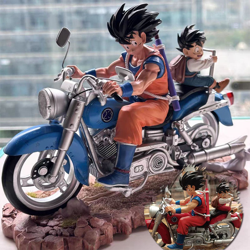 Mô hình songoku lái moto hàng đẹp siêu nét - mô hình dragoball