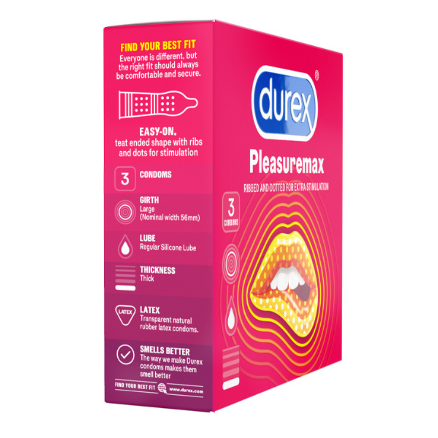 Bao cao su Durex Pleasuremax Hộp 3 Bao