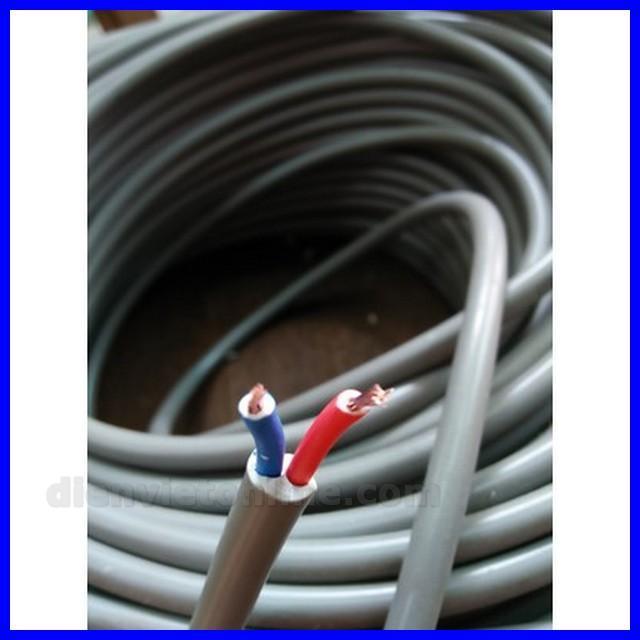 Dây pha mềm 2 lõi ruột đồng vỏ bọc PVC 2x1.5 Daphaco